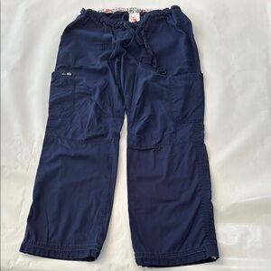 Navy Koi Cargo style Scrub Pants